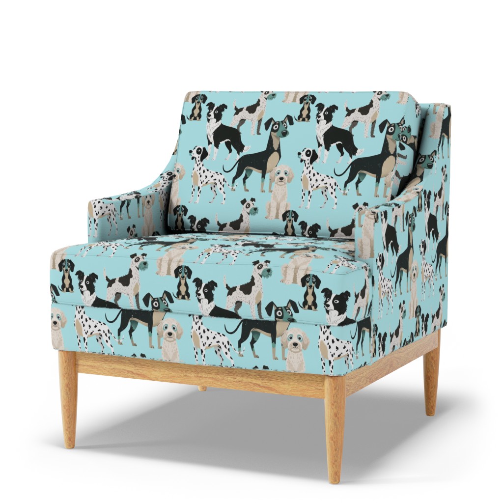 Armchair — Browns on Cyan